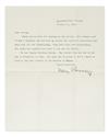 OCONNOR, FLANNERY. Group of 11 items Signed, Flannery, M. Flannery, or Mary Flannery: 7 Typed Letters and 4 Christmas Cards, eac